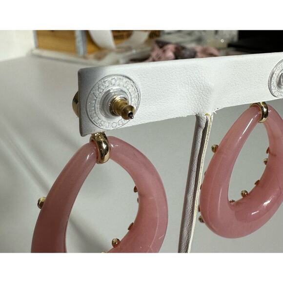 Stella & Dot Bisou Teardrop Pink Pearl Earrings 2 in 1 Valentine's Day Glam - Picture 5 of 7